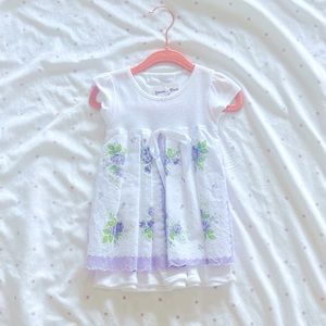 Toni Tierney Purple Floral Flower Baby Girl Dress 3 - 6 months New With Tags